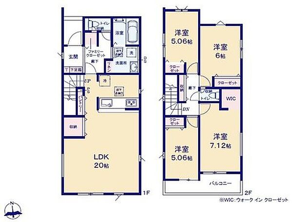【4LDK】対面式キッチン仕様の南向き約20帖リビング♪
居室4部屋あり、使用用途多数♪
WICやFCLがあり、各居室にも収納スペース完備♪
2部屋から出入りできる日当たり良好な南側バルコニー♪