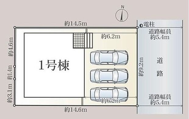 【全体区画図】１号棟　３，０９０万円