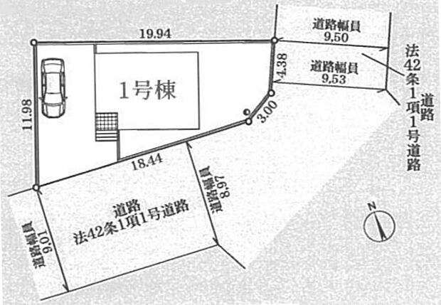 【区画図】
☆カースペースご用意ございます♪
☆南側と東側が道路に面した、日当たりの良い角地
☆バス停から徒歩5分で通勤もラクラク
