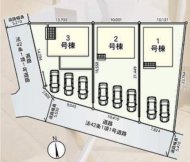 敷地面積６０坪超♪
駐車２～３台可！
お客様がいらしても安心ですね♪