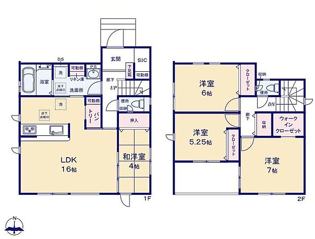 (２号棟)、価格2990万円、4LDK、土地面積132.23m2、建物面積105.99m2