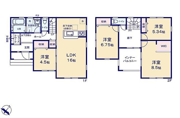 (１号棟)、価格2790万円、4LDK、土地面積160.94m2、建物面積112.61m2