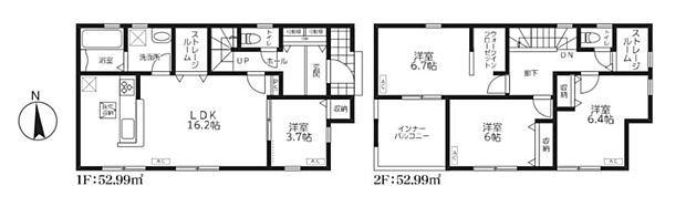 (2号棟)、価格2480万円、4LDK+2S、土地面積139.85m2、建物面積105.98m2