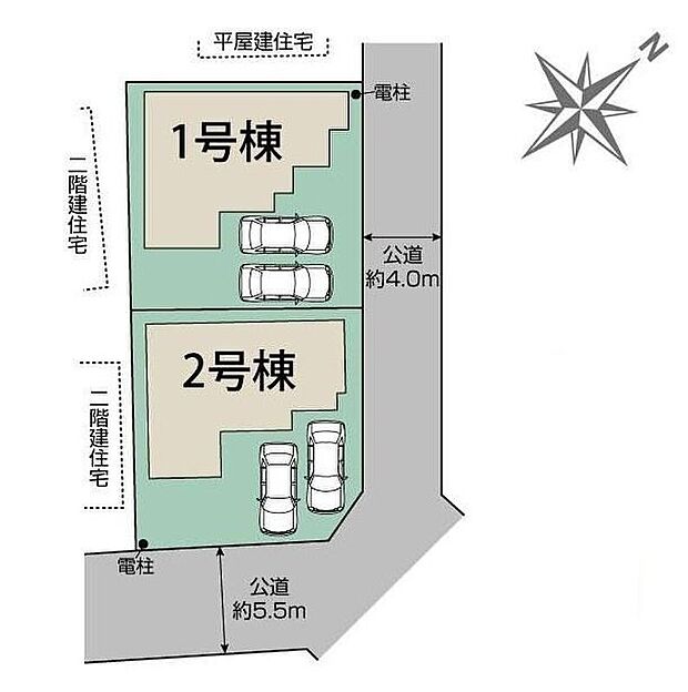 カースペースは車種により2台分駐車可能です!家族分の自転車を駐輪したり、来客用の駐車スペースとしてもお使いいただけます♪