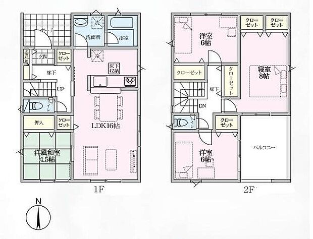 (1号棟)、価格2880万円、4LDK、土地面積287.16m2、建物面積98.82m2