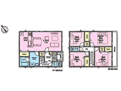 ◇水回りが集中しており、効率的でストレスのない家事動線♪
◇キッチン隣にはパントリーとしても使用できる収納スペース付き♪
◇リビングの様子も分かりやすい対面式キッチン採用♪ 
