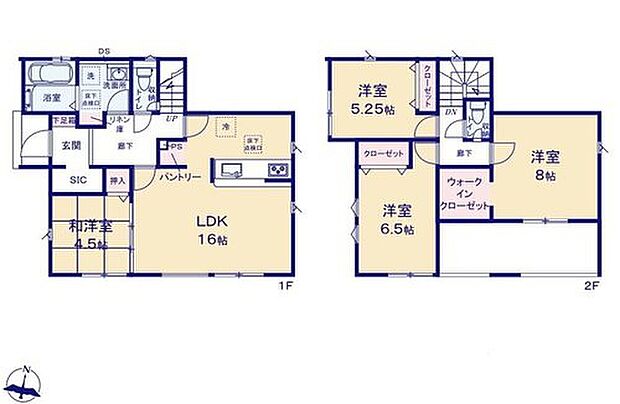 【4LDK】寛ぎの時間を紡ぎだす８帖の主寝室♪
大型ベットを置いても余裕です。
大容量のウォークインクローゼットも完備♪
まとめ買いしても置き場所の心配いらずのパントリーを採用！