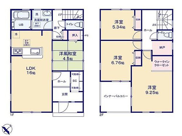 【4LDK+S】寛ぎの時間を紡ぎだす９．２５帖の主寝室♪
大型ベットを置いても余裕です。
ウォークインクローゼット・納戸を完備☆
増えがちな季節の衣類や本、趣味の道具などもすっきりと片付きます！