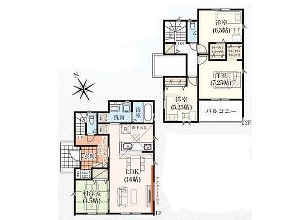 【4LDK】リビングに続き間の４．５帖和室があります！
来客時にも重宝しますが、小さなお子様を寝かせるスペースにもなりますので、使い方はあなた次第です。
ウォークインクローゼット２つ完備♪
