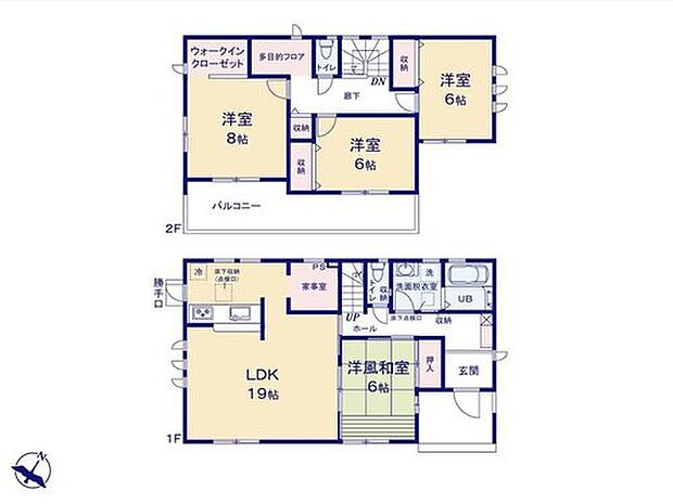 【4LDK】◇和の憩いをもたらすリビング直結の和室付き♪
◇人気の対面式キッチン横にはパントリー付き♪
◇2部屋に渡る広々バルコニーでお洗濯も快適◎