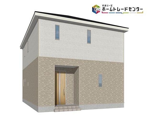 【完成予想図(外観)】当日のご見学予約も承ります。同じものは２つとない「夢のマイホーム」との出会いが待っているかもしれません。今なら建築中の様子をご覧になることができます♪(2号棟)