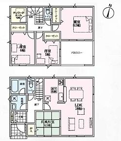 ◇LDK18帖☆3面採光でいつでも明るい印象です♪続き間に4.5帖の和室☆◇窓付き2帖のテレワークルーム付き◎趣味部屋、書斎、収納にも便利♪◇広々インナーバルコニー♪お布団などもたっぷり干せてお洗濯も快適◎ 