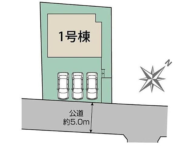 【全体区画図】深谷駅まで徒歩14分!通勤・通学時間短縮で家族時間が増えそう◎
駐車スペースは最大3台可能で来客時も安心のゆとりある配置です☆
住環境良好な人気の低層住居専用地域に立地しております◎