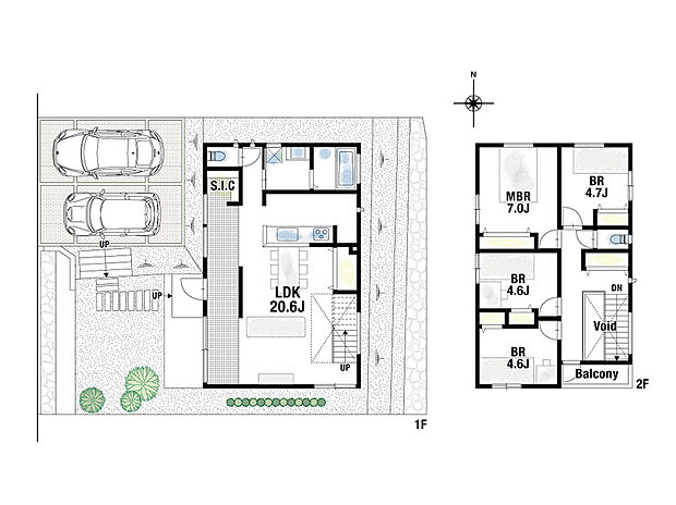 価格3,980万円、4LDK+S.I.C、土地面積171.16m2、建物面積105.37m2