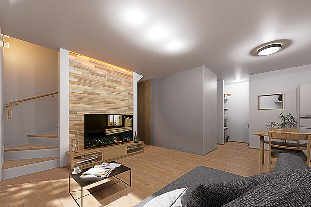 【リビング】家族が自然と集まり、心地よく過ごせるＬＤＫ。開放感と落ち着きを兼ね備えた空間が、日常の時間を豊かにします。※画像はハイスペックＣＧにて作成したイメージです。