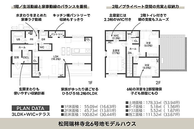 【3LDK+WIC+ESCL+テラス】2026年6月下旬完成予定｜12月中旬お引渡し予定