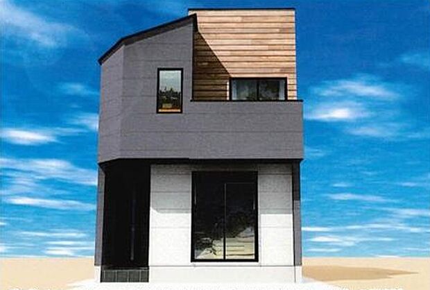 (完成予想図)深く豊かな緑と爽快な青い空を感じる、まるで杜の中に暮らすような心地よさを存分に堪能いただける邸宅です。最高グレードの設備仕様が標準装備の新築住宅で快適で便利な生活をお送り頂ける一品です。