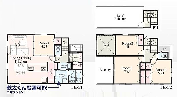 東急田園都市線「市が尾」駅より徒歩12分の閑静な住宅街に、全棟ルーフバルコニー付きの新築戸建てが誕生。上質な大理石調フロアと黒のアクセントが効いたモダンなリビングには開放感抜群の吹き抜けがあります。