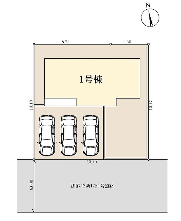 南側道路に面した陽当たりも良く青空に映えるシックな佇まいが魅力。前面道路は6mと広く、お車の出し入れもスムーズです。美しさが長持ちする外装材を採用しており安心と信頼の住まいです。