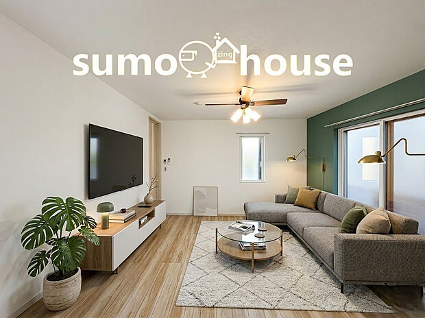 電気式床暖房完備で、冬場も足元からポカポカと心地よい暮らしを実現します 。デザインと機能が両立した、住まいの主役となるリビングです。(家具等はCGです)