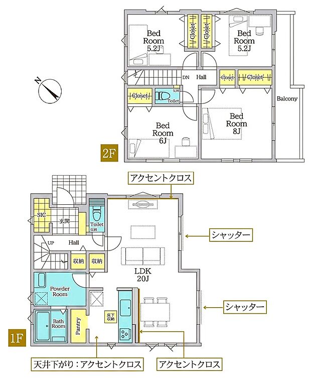 20帖のゆとりある広さを持つリビングダイニングは、ご家族全員が集まっても窮屈さを感じない開放的な空間です。大きなソファやダイニングテーブルなどを置いても十分な動線が確保され、リラックスして過ごせます。