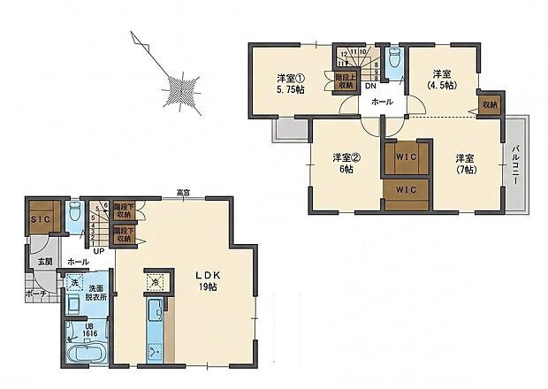 【3LDK】2階居室は稼働間仕切りで4LDKにも対応可能です!