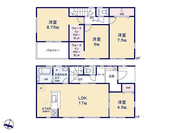 (1号棟)、価格2280万円、4LDK、土地面積109.02m2、建物面積102.06m2