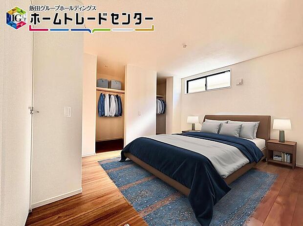 バーチャルにて家具を配置。各室しっかりと収納を備えた居室は、今やタンス要らず♪室内も広々お使いいただけます♪