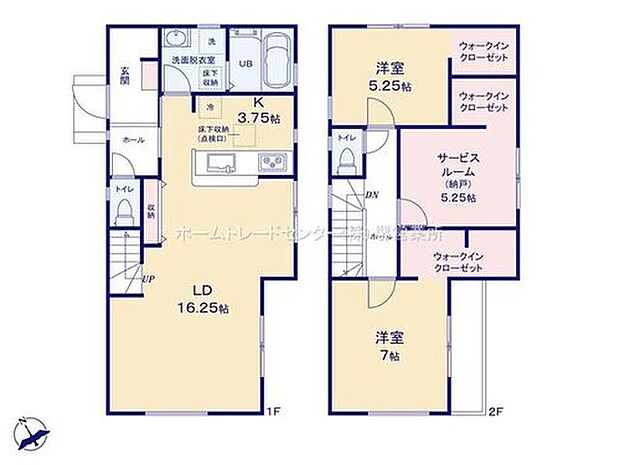 【2LDK+S】収納充実♪全居室にＷＩＣを設置♪
ＬＤＫ２０帖！収納付きで広々♪