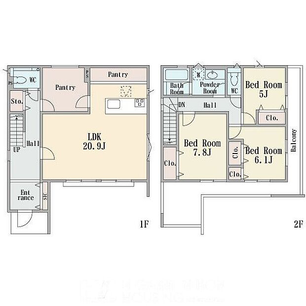 【3LDK】【4号棟】※現況と相違がある場合は現況を優先