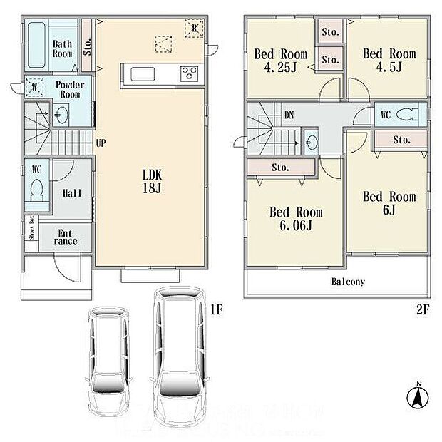 建物プラン間取:4LDK 建物プラン面積:94.60m2 建物プラン価格:1491万円 C号棟※現況と相違がある場合は現況を優先