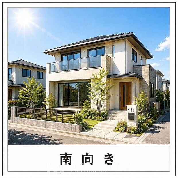 【その他設備】南向きのため、リビングや居室に明るい陽光がたっぷり差し込みます。洗濯物も乾きやすく、心地よい毎日を過ごせる住まいです。※掲載画像はイメージであり、実際の設備・仕様・形状とは異なる場合があります。