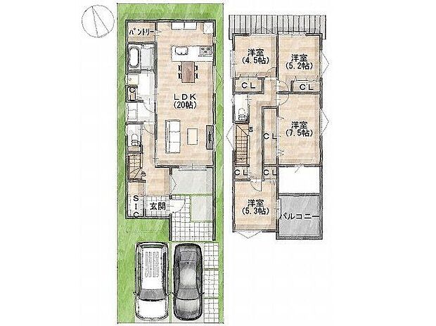 建物プラン間取:4LDK 建物プラン面積:114.27m2 建物プラン価格:3680万円 -