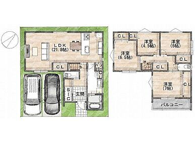 建物プラン間取:4LDK 建物プラン面積:115.51m2 建物プラン価格:2000万円 - 