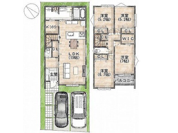 建物プラン間取:4LDK -