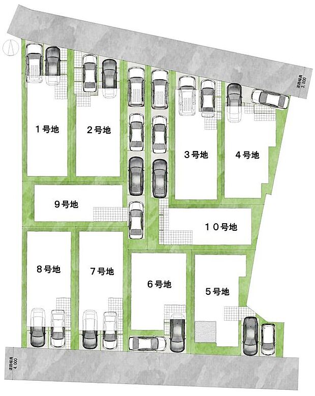 【全体区画図】全10区画、好評分譲中!