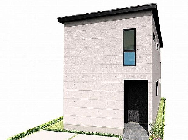 【外観パース】ZEH水準省エネ住宅にて、冬はあたたかく、夏は涼しいお家に
