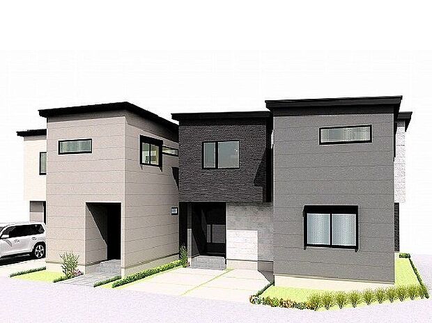 【外観パース図】【外観パース】ZEH水準省エネ住宅にて、冬はあたたかく、夏は涼しいお家に