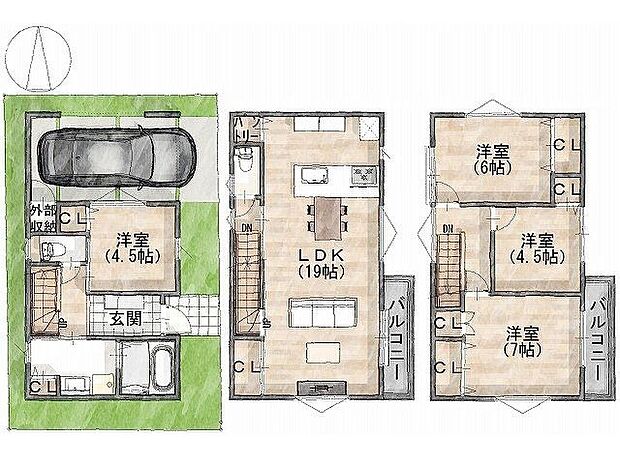 建物プラン面積:104.95m2 建物プラン価格:2000万円 -