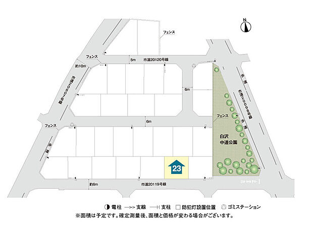【全体区画図】全32区画 トヨタホーム鉄骨ユニット建売住宅区画No.23
