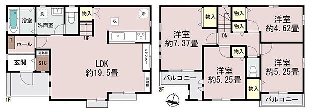 暮らしの快適性・居心地の良い住空間設計です。リビングを中心に、ご家族皆様が充実の暮らしをお送りいただけるプランニングです。