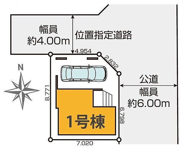 【4LDK】前面道路は北東角地の明るく開放的な立地、無駄な廊下スペースを最小限に抑える設計が可能となります。快適な居住空間を演出出来ます。
