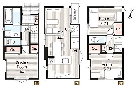 【3号棟　間取図　建物面積：77.67m2】 暮らしの快適性・居心地の良い住空間設計です。 