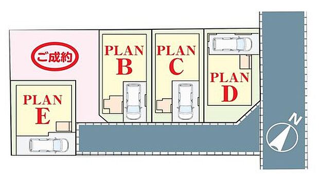 ≪全体区画図≫
☆JR総武線「小岩」駅まで徒歩20分☆
全棟駐車場完備!車通勤やお買物もラクラクです♪