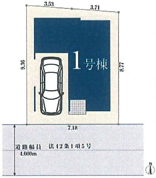 ≪全体区画図≫
☆南側道路に面しているので陽当たり良好♪
☆大事な車を雨や風から守るビルトインガレージを採用♪