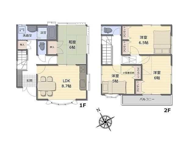 価格4380万円、4LDK、土地面積74m2、建物面積81.56m2 