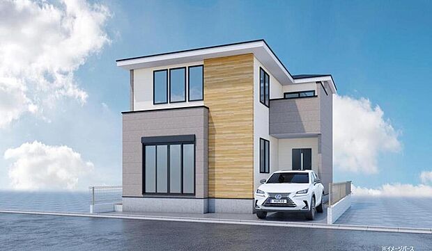 【完成予想図(外観)】※掲載の完成予想図は図面を基に描き起こしたもので、実際とは多少異なる場合がございます。