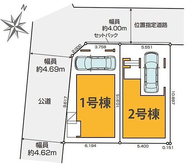 【全体区画図】☆JR常磐線「亀有」駅まで徒歩19分
☆駐車スペース完備
ビルトインガレージ採用で、お車を雨や風から守ります♪