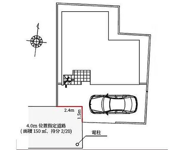【全体区画図】前面道路は突き当り道路で通り抜けがなく、住人以外の車の進入も少ないため、小さなお子様を持つご家庭にも安心♪