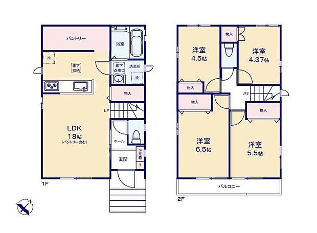 (A号棟)、価格2790万円、4LDK、土地面積102.47m2、建物面積88.59m2